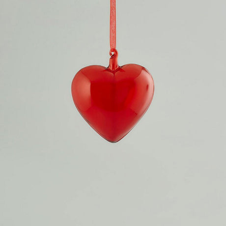 EDG Enzo De Gasperi Addobbo Decorazione Pendaglio Cuore Albero di Natale 10cm Vetro Rosso