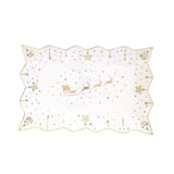EASY LIFE Christmas Lights Piatto da Portata 35x23cm Porcellana Tavola di Natale