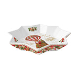 EASY LIFE Christmas Memories Vassoio Tondo 25cm Porcellana Tavola di Natale