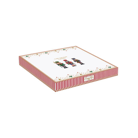 EASY LIFE Nutcracker Schiaccianoci Alzata Tortiera a 2 Piani 19/27cm Porcellana Tavola di Natale