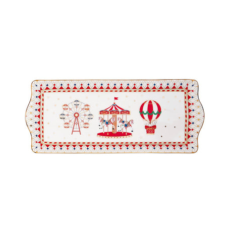 EASY LIFE Christmas Wonderland Vassoio 35x15cm Porcellana Tavola di Natale