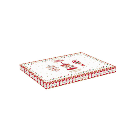 EASY LIFE Christmas Wonderland Vassoio 35x15cm Porcellana Tavola di Natale