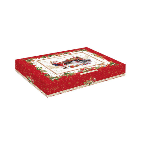 EASY LIFE Christmas Memories Piatto Ovale 30x20,5cm Porcellana Tavola di Natale
