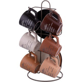 VILLA D'ESTE HOME TIVOLI Victionary Tazza Caffè con Piattino Set 6 Pezzi Chocolate Gres