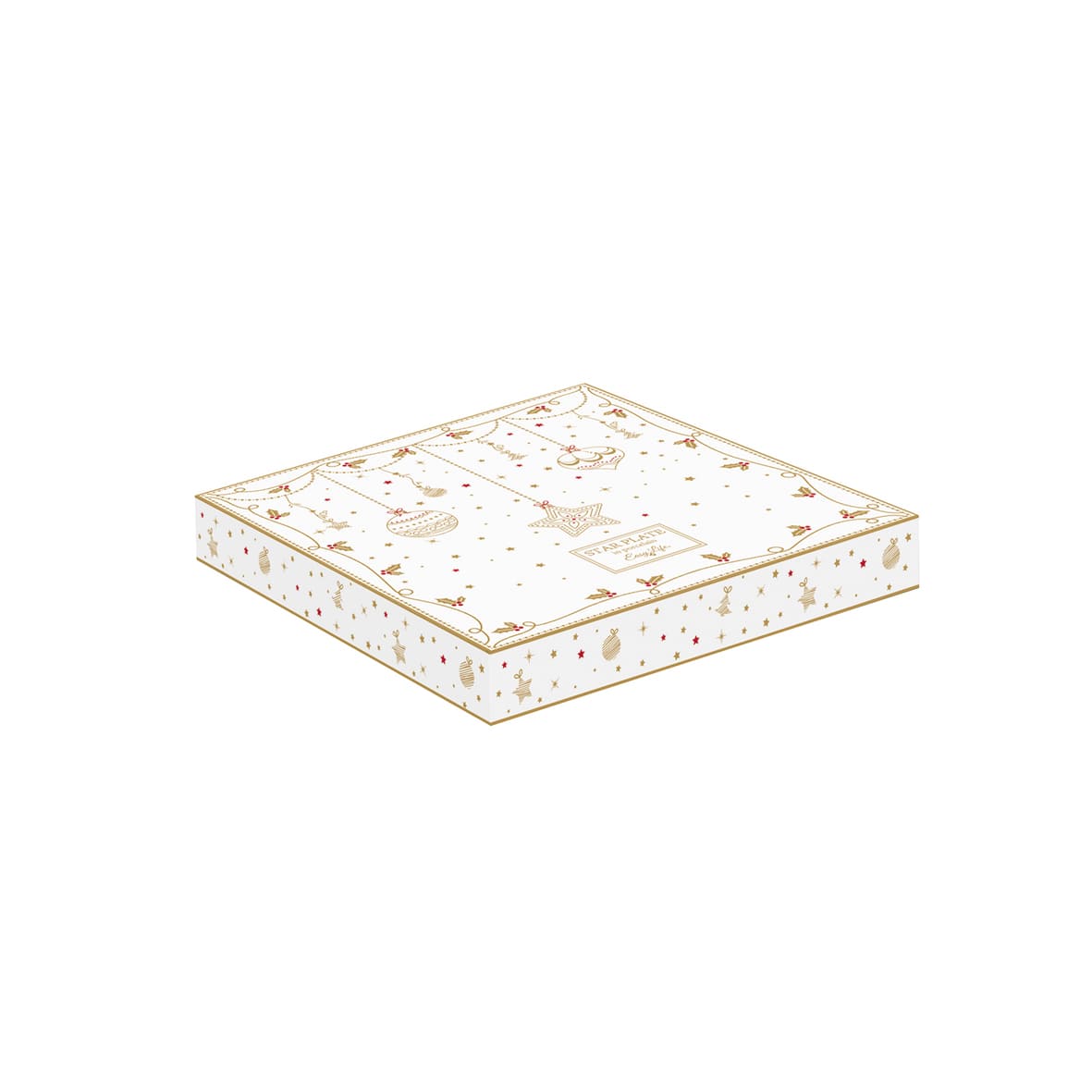 EASY LIFE Christmas Lights Piatto a Stella 19,5cm Porcellana Tavola di Natale