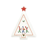EASY LIFE Polar Express Piatto a Forma Abete 21x16cm Porcellana Tavola di Natale