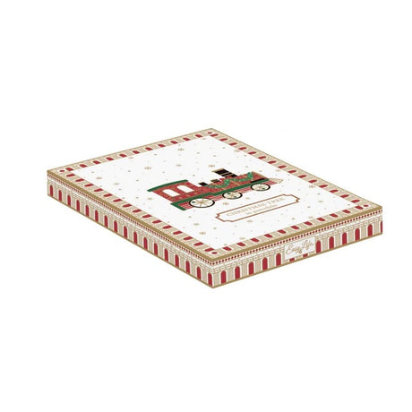 EASY LIFE Polar Express Piatto a Forma Abete 21x16cm Porcellana Tavola di Natale