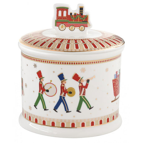 EASY LIFE Polar Express Biscottiera D14cm H16,5cm Porcellana Tavola di Natale