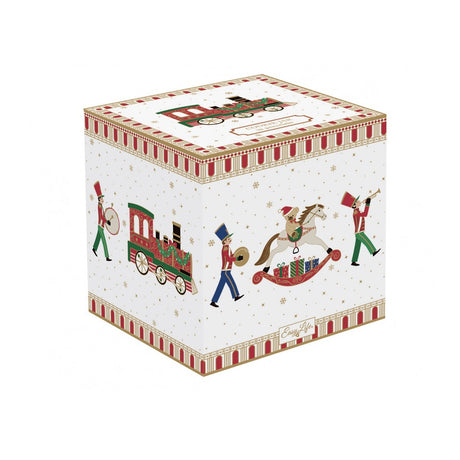 EASY LIFE Polar Express Biscottiera D14cm H16,5cm Porcellana Tavola di Natale