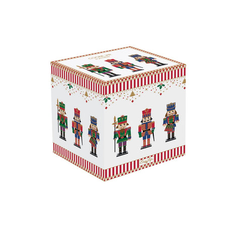 EASY LIFE Nutcracker Schiaccianoci Biscottiera D14cm H21cm Porcellana Tavola di Natale