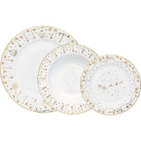 EASY LIFE Christmas Lights Servizio Tavola Piatti Set 18 Pezzi Porcellana Tavola di Natale