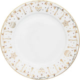 EASY LIFE Christmas Lights Table Service Plates Set 18 Pieces Porcelain Christmas Table