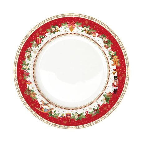 EASY LIFE Christmas Memories Servizio Tavola Piatti Set 18 Pezzi Porcellana Tavola di Natale