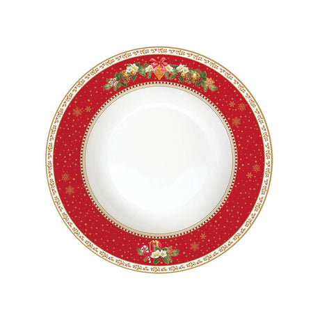 EASY LIFE Christmas Memories Servizio Tavola Piatti Set 18 Pezzi Porcellana Tavola di Natale