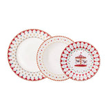 EASY LIFE Christmas Wonderland Servizio Tavola Piatti Set 18 Pezzi Porcellana Tavola di Natale
