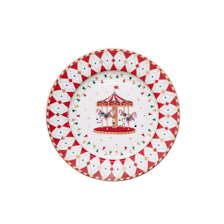 EASY LIFE Christmas Wonderland Servizio Tavola Piatti Set 18 Pezzi Porcellana Tavola di Natale