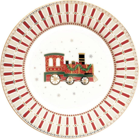 EASY LIFE Polar Express Servizio Tavola Piatti Set 18 Pezzi Porcellana Tavola di Natale