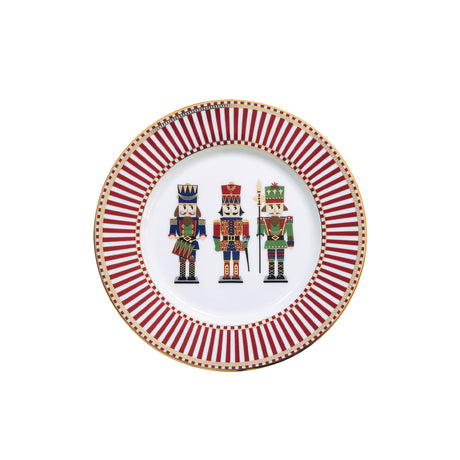EASY LIFE Nutcracker Schiaccianoci Servizio Tavola Piatti Set 18 Pezzi Porcellana Tavola di Natale