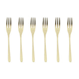 SAMBONET - Taste Champagne Cutlery Dessert Forks 6 Pieces PVD Stainless Steel 52553PA5