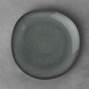 Set 6 piatti piani Lave Gris Villeroy & Boch in terracotta grigia 28 cm
