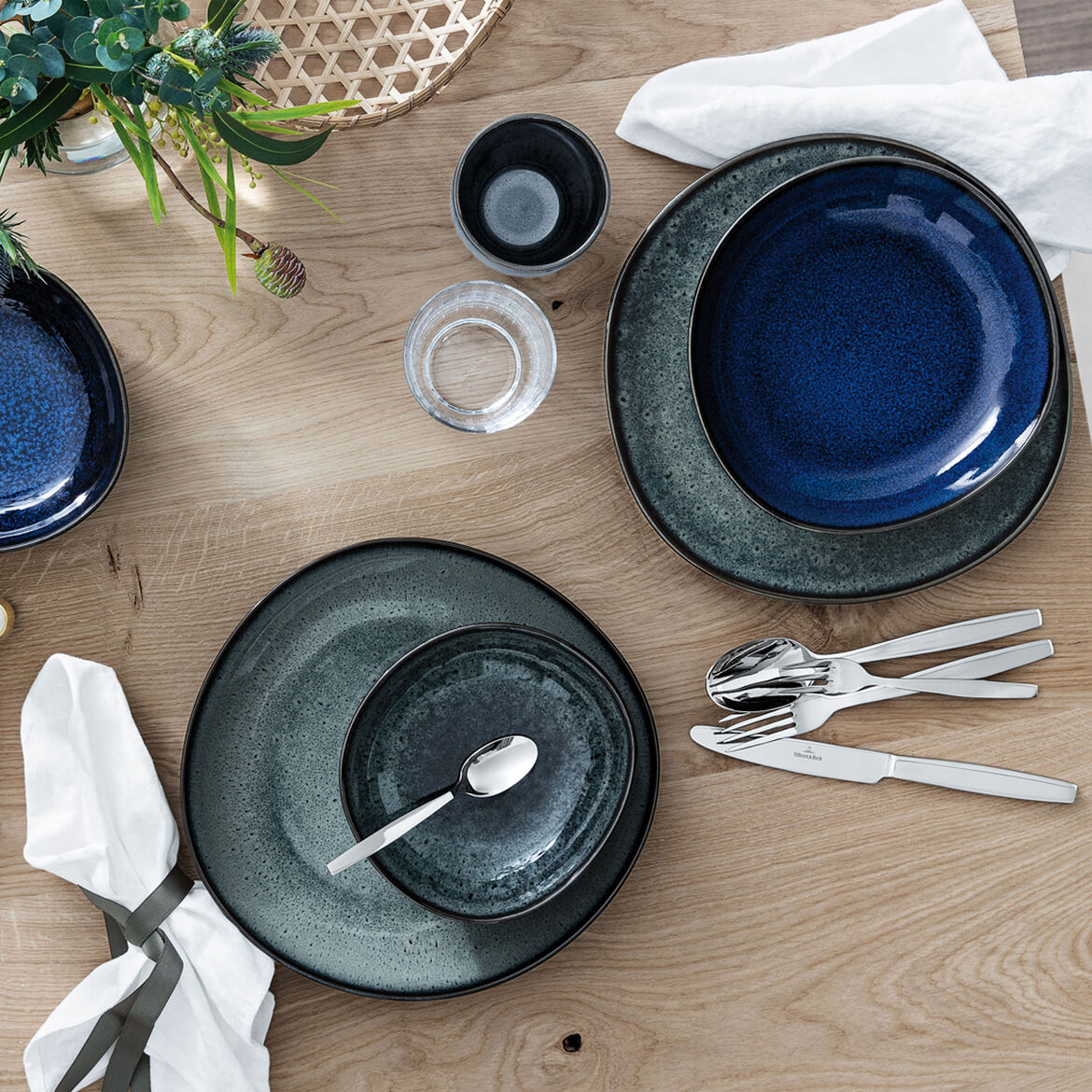 VILLEROY & BOCH Lave Gris Piatto Fondo Ciotola Piana 21cm Set 6 Pezzi Terracotta