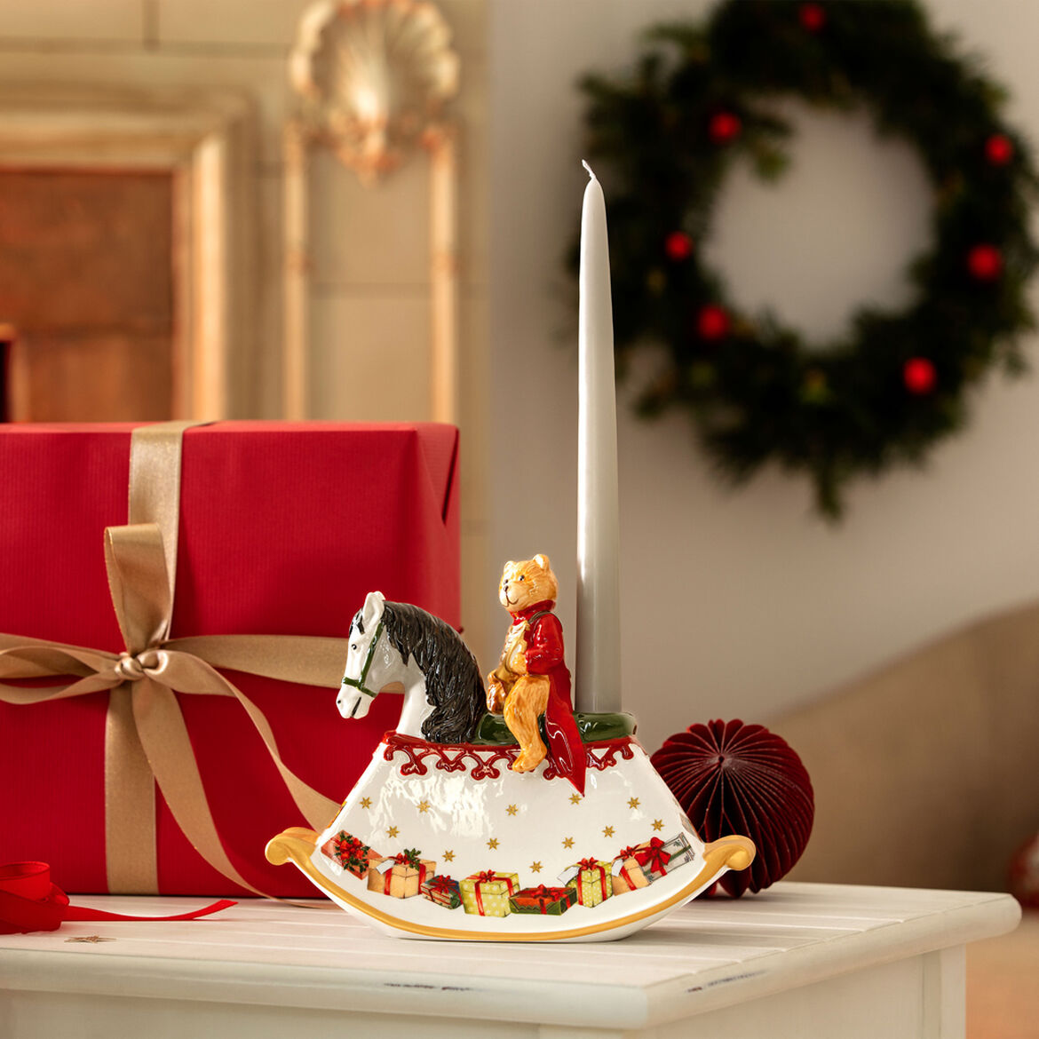 VILLEROY & BOCH Christmas Toys Cavallo a Dondolo 22x17cm Porcellana Decorazione di Natale