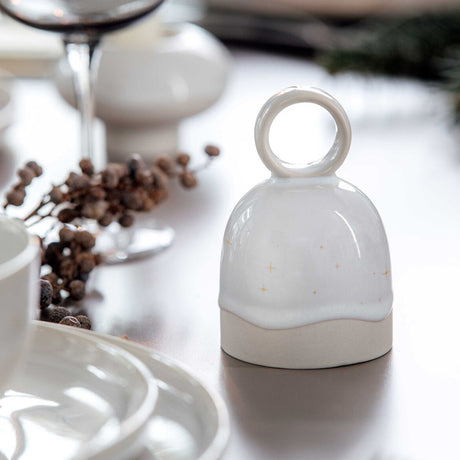 VILLEROY & BOCH Winter Glow Campana Campanella 10cm Porcellana Decorazione Natalizia