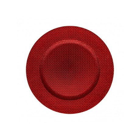 BRANDANI Sottopiatto Intreccio Set 4 Pezzi Rosso 33cm Tavola di Natale