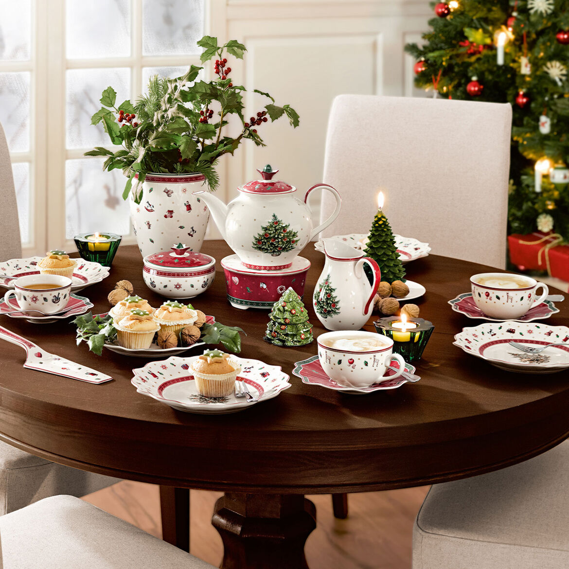 VILLEROY & BOCH Toy's Delight Tazza Caffelatte 300ml con Piattino 19cm Tavola Natalizia