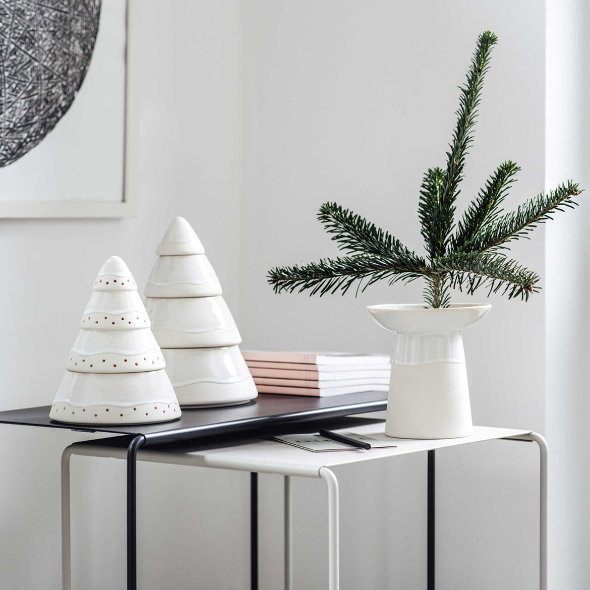 VILLEROY & BOCH Winter Glow Scatola Biscottiera Albero 18cm Porcellana