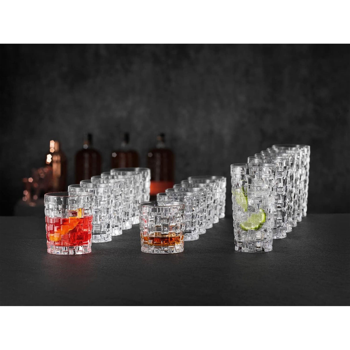 NACHTMANN Bossa Nova Set 18 Pieces Long Drink Glass Whiskey Water Crystal