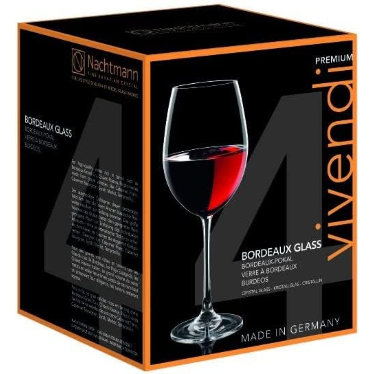 NACHTMANN Vivendi Calice Bordeaux Vino Rosso Set 4 Pezzi 763ml Cristallo