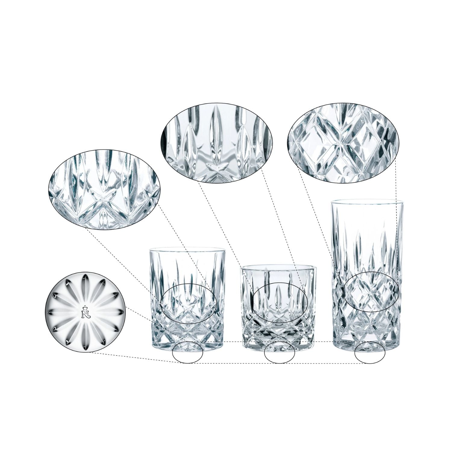 NACHTMANN Noblesse Set 18 Pezzi Bicchiere Long Drink Whisky Sof Cristallo