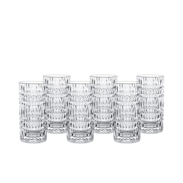 NACHTMANN Ethno Bicchiere Alto da Long Drink Set 6 Pezzi 422ml Cristallo