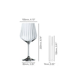 NACHTMANN Set of 4 Crystal Gin &amp; Tonic Glasses 640ml with 4 Glass Straws