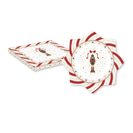 EASY LIFE Nutcracker Twist Piatto Torta da Portata 32cm Porcellana Tavola di Natale