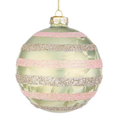 BIZZOTTO Sfera Pallina in Vetro per Albero di Natale 10cm Chrystal Verde