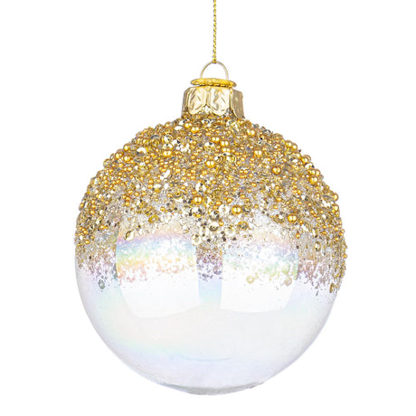 BIZZOTTO Sfera Pallina in Vetro per Albero di Natale 8cm Alisia Iridescente