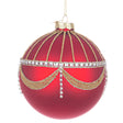 BIZZOTTO Sfera Pallina in Vetro per Albero di Natale 10cm Glyl Rosso