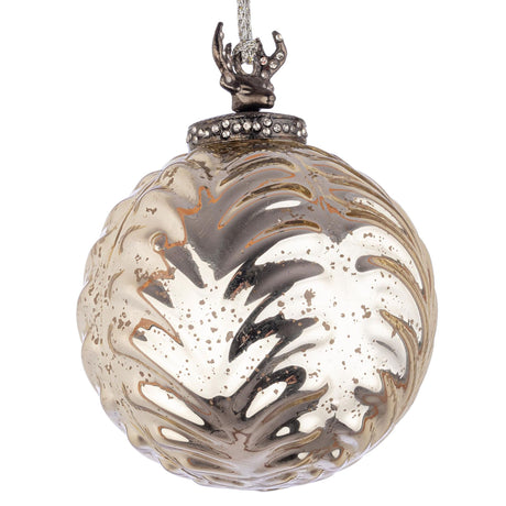 BIZZOTTO Sfera Pallina in Vetro per Albero di Natale 10cm Decorum Oro