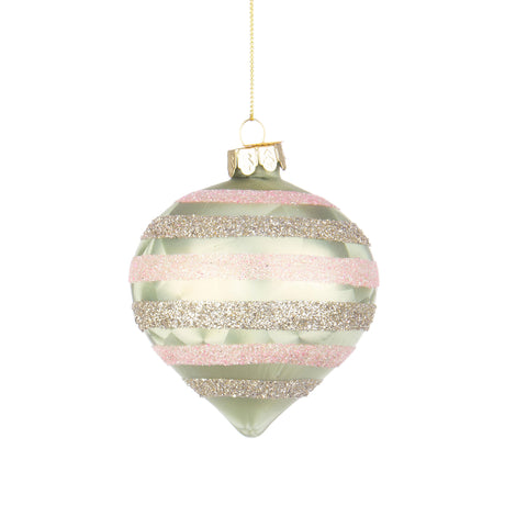 BIZZOTTO Pendaglio Sfera Pallina in Vetro per Albero di Natale 7cm Chrystal Verde
