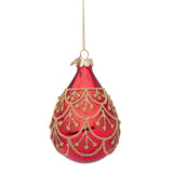 BIZZOTTO Pendaglio Sfera Pallina in Vetro per Albero di Natale 9cm Winslows Rosso