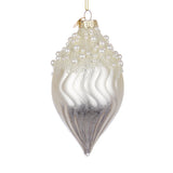 BIZZOTTO Pendaglio Sfera Pallina in Vetro per Albero di Natale 13cm Emotions Bianco
