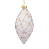 BIZZOTTO Pendaglio Sfera Pallina in Vetro per Albero di Natale 13cm Wedge Bianco
