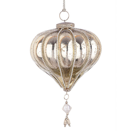 BIZZOTTO Pendaglio Sfera in Vetro per Albero di Natale 12,5cm Valiant Oro