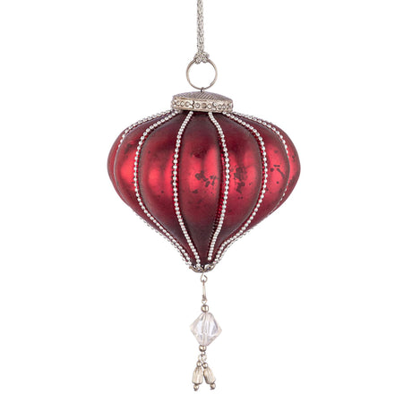 BIZZOTTO Pendaglio Sfera in Vetro per Albero di Natale 9,5cm Valiant Rosso