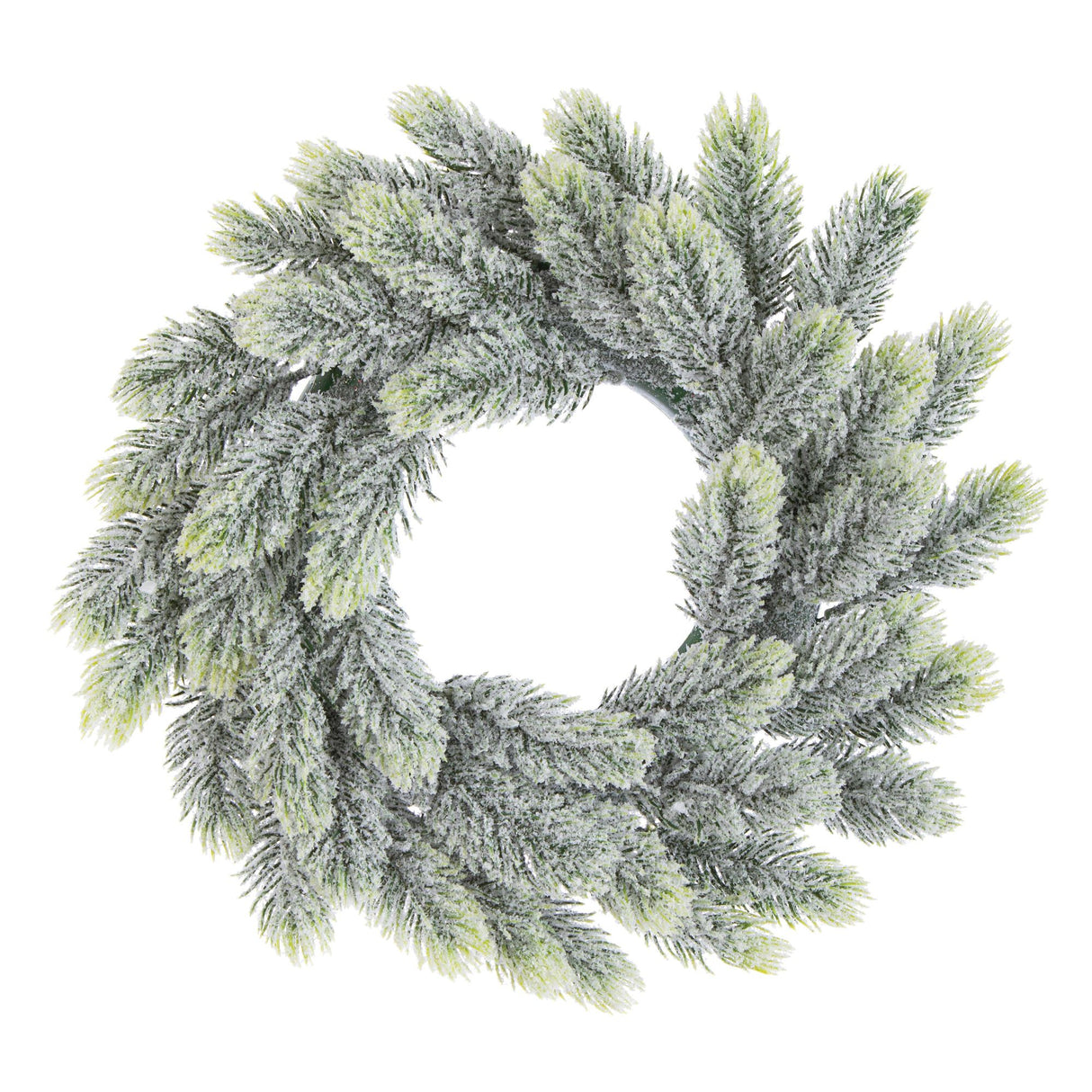 BIZZOTTO Corona Ghirlanda Verde Innevato Lauryn 30cm