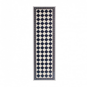 Tappeto Dama Brandani in PVC espanso decoro geometrico 180x58 cm
