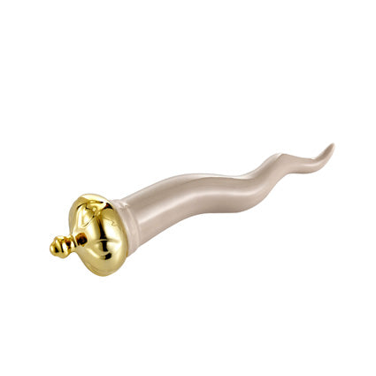 MONTEMAGGI Corno Panna Corona Oro 16cm Decorazione Dipinta a Mano Porcellana