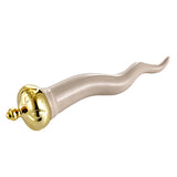 MONTEMAGGI Corno Panna Corona Oro 21cm Decorazione Dipinta a Mano Porcellana